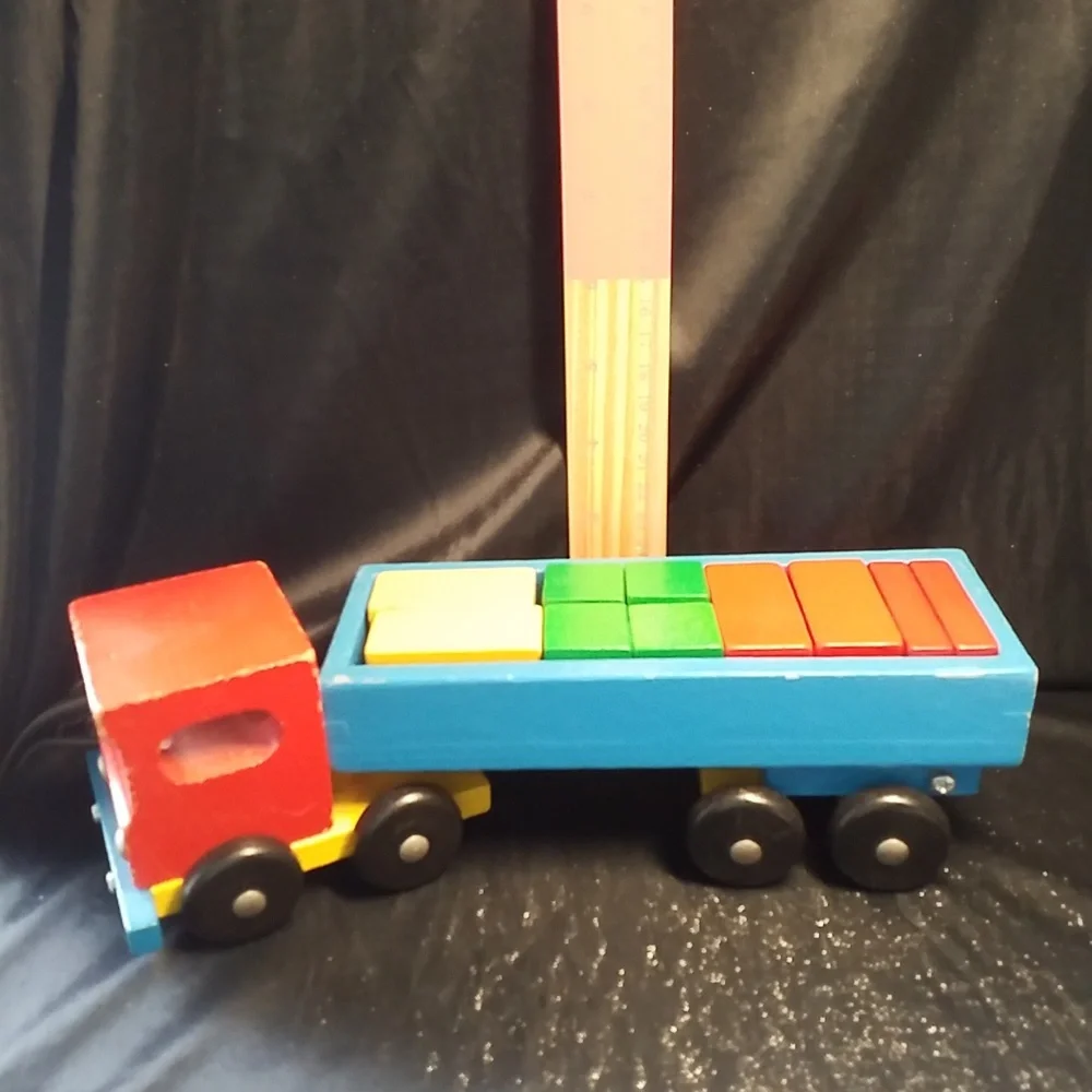 WOOD BLOCK TRUCK Vintage